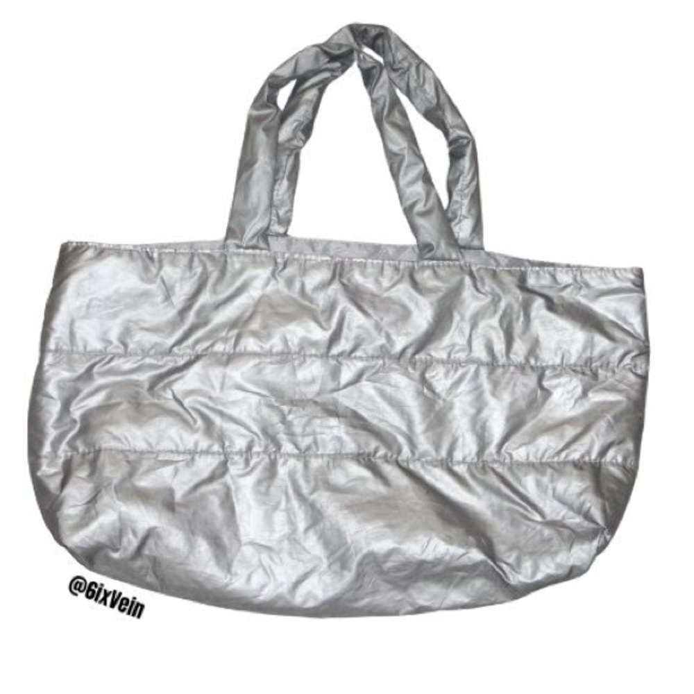 Silver Puffer Tote